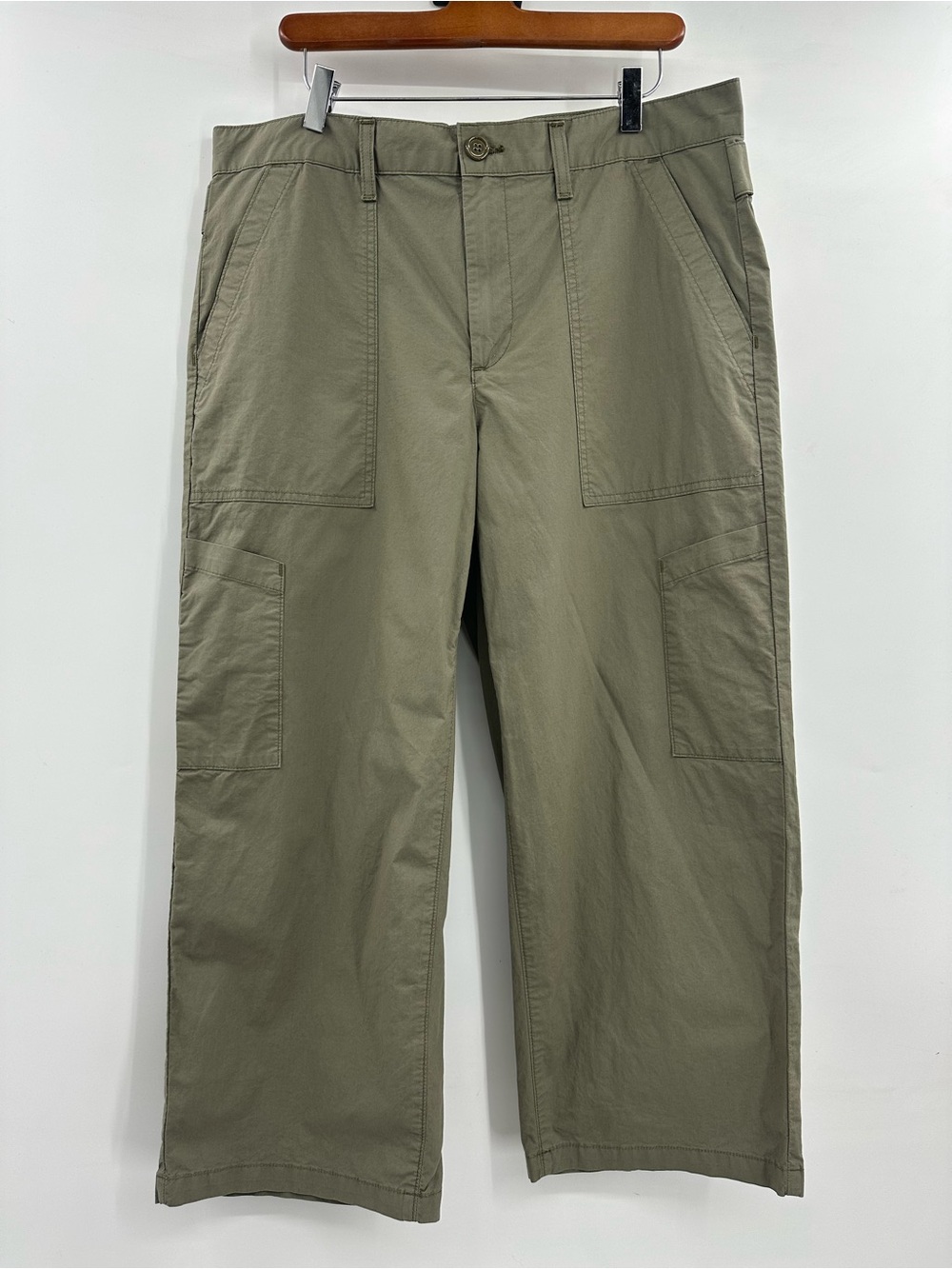 Agolde Olive Green Wide-Leg Cargo Pants